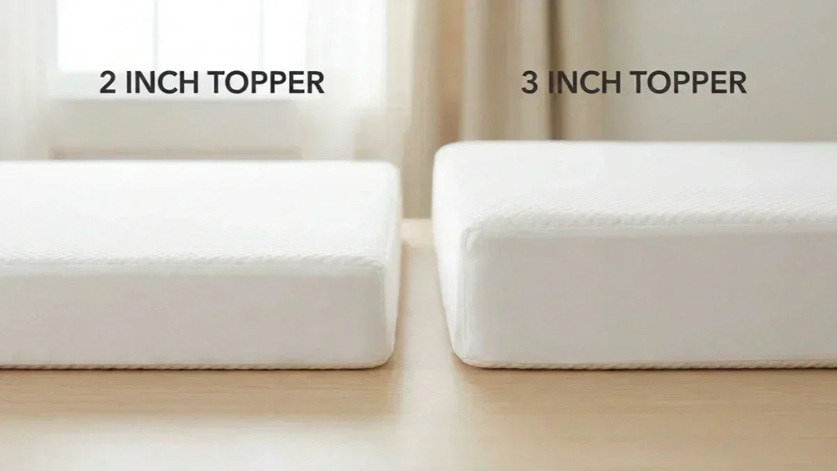 2-Inch vs 3-Inch Mattress Topper for Hot Side Sleepers