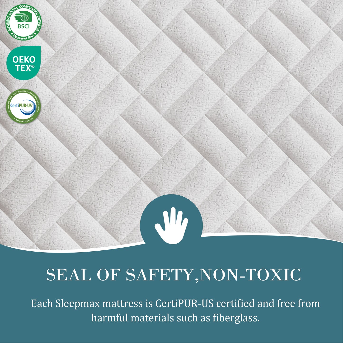 Sleepmax Mist Medium-Firm Hybrid Mattress | Hotel-Collection Pressure Relief Deep Sleep Bed in a Box