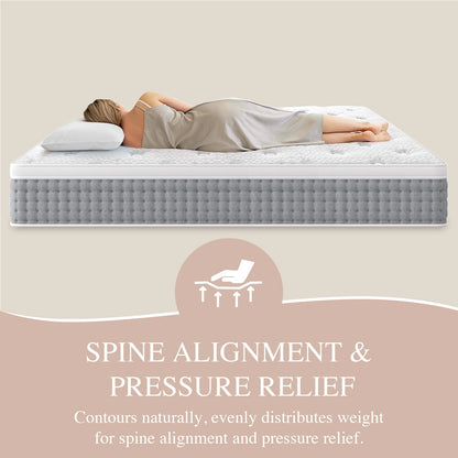 Sleepmax Starry Firm Hybrid Mattress | Hotel-Collection Pressure Relief Deep Sleep Bed in a Box
