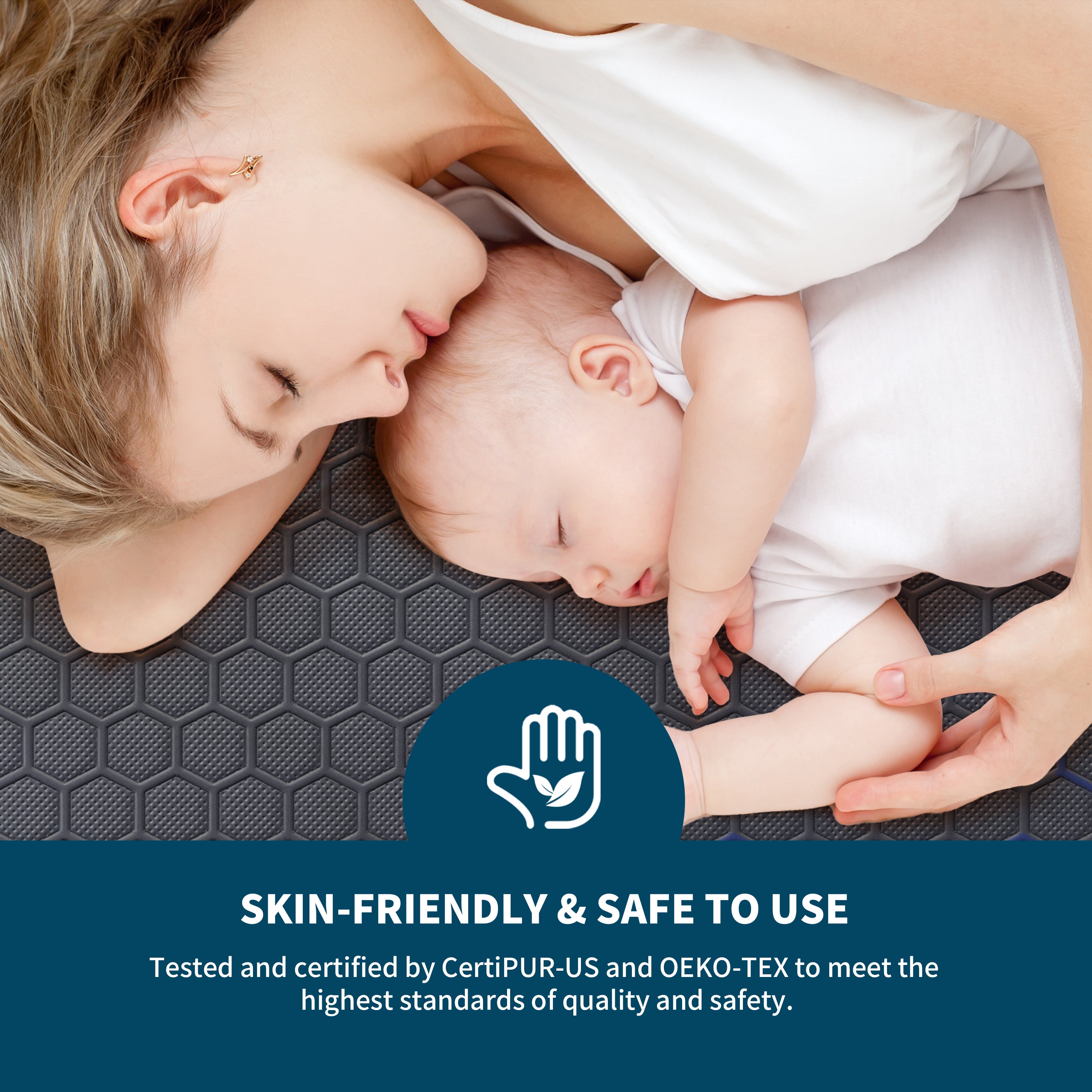 Sleepmax Apex Plush Mattress Topper | Cooling Fusion™ Memory Foam for Recovery, Blue