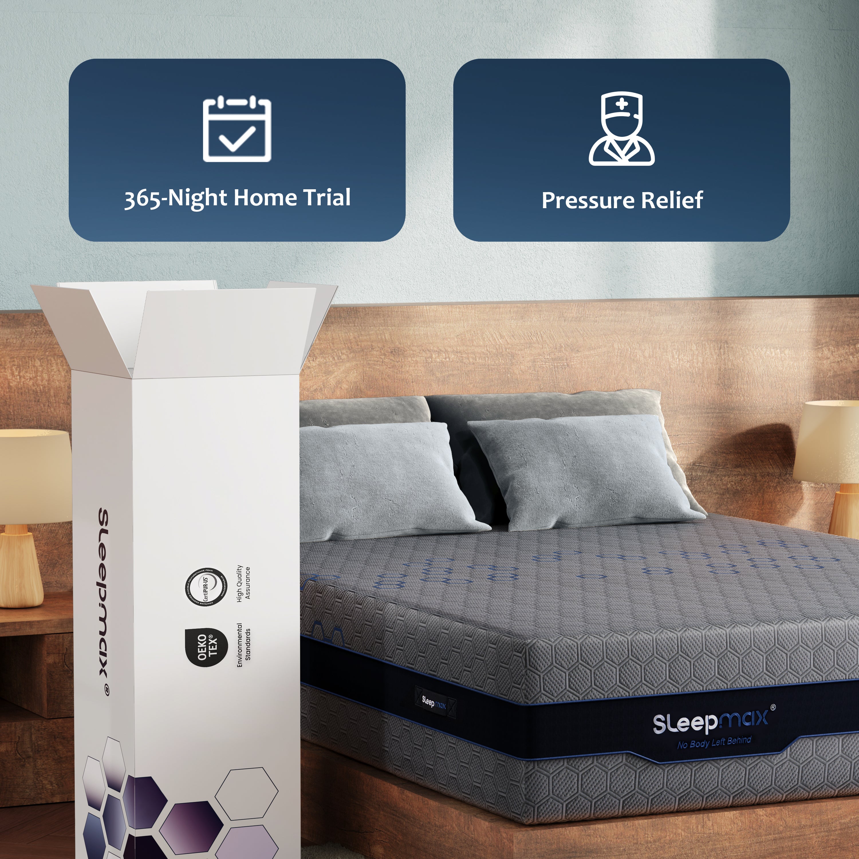 Sleepmax OmniFit Pressure Relief Hybrid Mattress