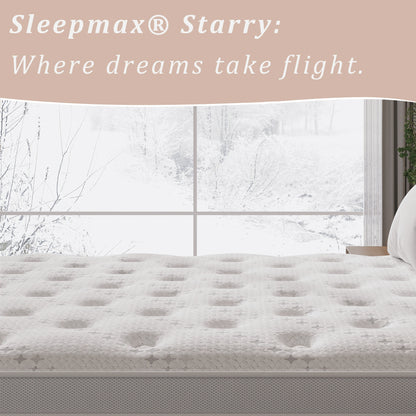 Sleepmax Starry Firm Hybrid Mattress | Hotel-Collection Pressure Relief Deep Sleep Bed in a Box