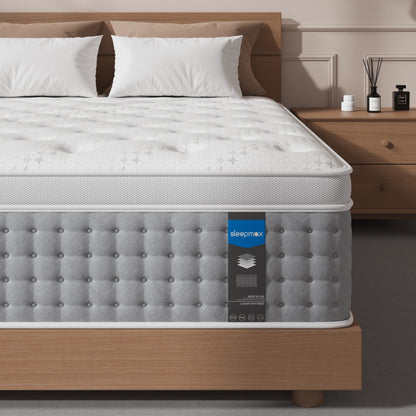 Sleepmax Starry Firm Hybrid Mattress | Hotel-Collection Pressure Relief Deep Sleep Bed in a Box