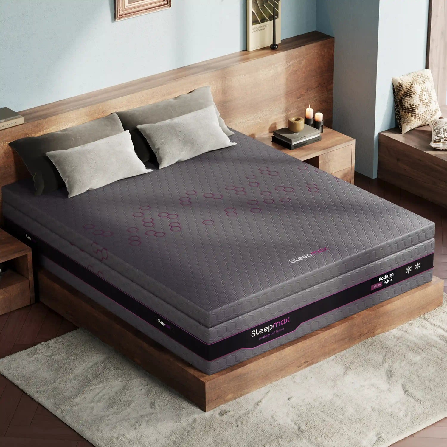 Sleepmax mattress topper with cool-to-touch comfort